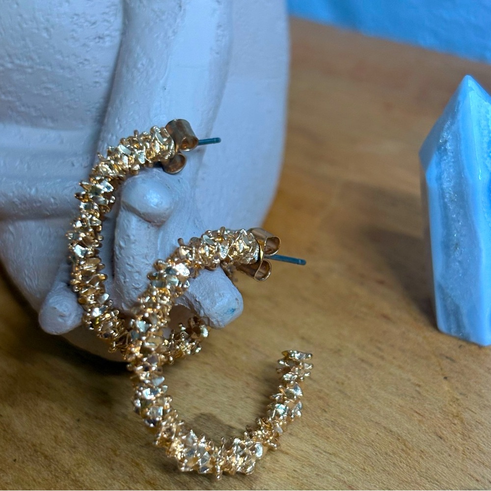 Gold hoop earrings